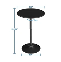 Yaheetech Adjustable Pub Round Table with 360° Swivel Tabletop