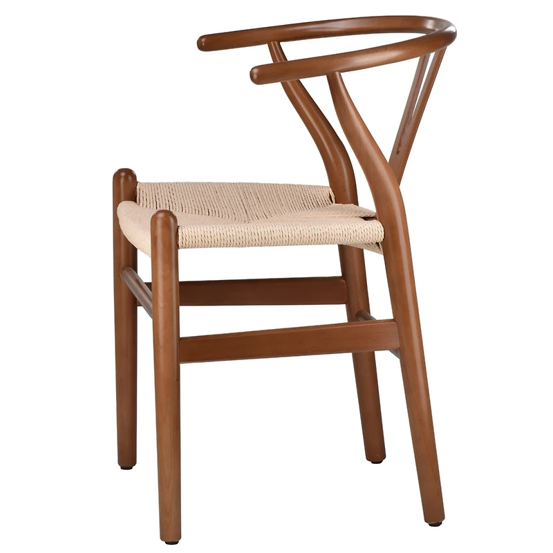 Streamdale Furniture Wishbone Chairs for Dining Room, Soild Wood Weave Dining Chair, Armchair, Fully Assembled, Set of 2