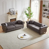 Streamdale Furniture Modern 6-Seat Sofa with Wooden Accents