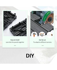 Interlocking Deck Tiles: Grey Outdoor Flooring