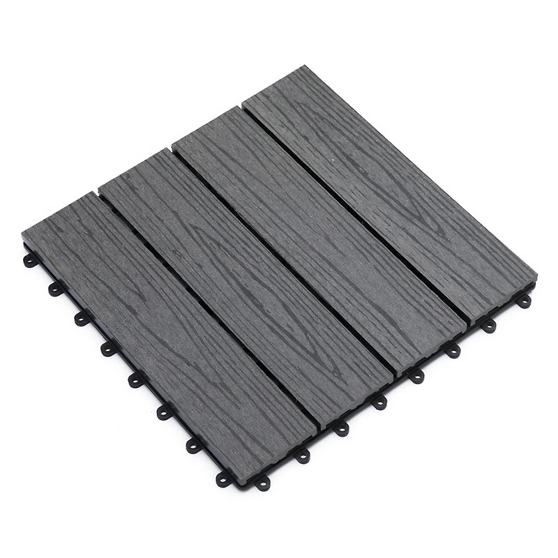 Interlocking Deck Tiles: Grey Outdoor Flooring