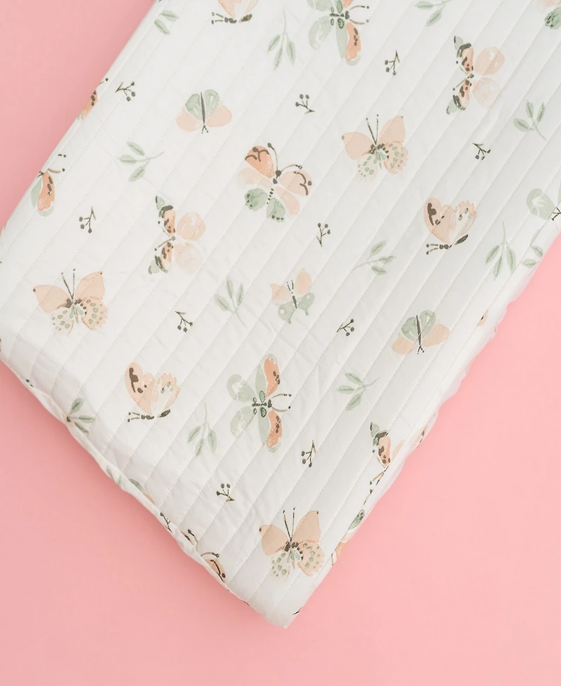 Crane Baby Infants Parker Quilted Butterfly Change Pad Cover