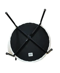 Streamdale Furniture Scalable Dining Table Table Set for 4-8 Person for Dining Room, Curved Backrest Round Upholstered Soft padded armless dining chai