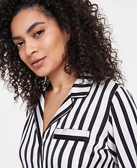 I.n.c. International Concepts Women's 2-Pc. Piped-Trim Satin Pajamas Set, Created for Macy's