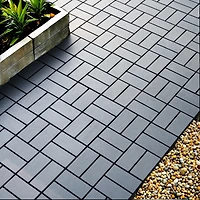 27 Pack Interlocking Plastic Deck Tiles - 12" x12" Square - Waterproof Outdoor - Poolside Balcony Backyard Decking Tiles