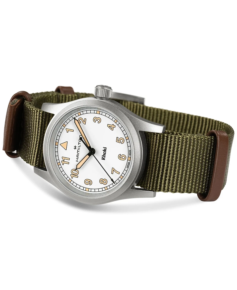 Hamilton Women's Swiss Khaki Field Green Textile Strap Watch 33mm