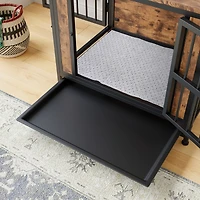 Streamdale Rustic Brown Dog Crate Table (27.48")