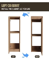 Streamdale Furniture 84" Wall-Mounted Bathroom Vanity With Sink and Side Cabinet, Soft Close Doors
