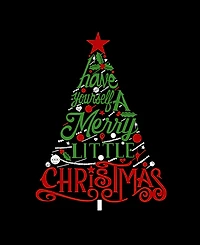 La Pop Art Women's Have Yourself a Merry Little Christmas Premium Word Flowy Tank Top