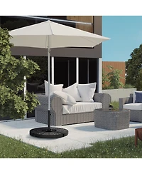 Outdoor Universal Cross Brace Stand for Small Offset Umbrella or Large Market Umbrella, Cross Umbrella Base for Patio Umbrella, Black