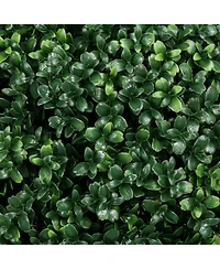 1.3' (15.7") Artificial Boxwood Topiary Trees with Ground Stake, Uv Resistant Set of 2 Ball Shaped Trees, Indoor Outdoor Fake Plants for Home Off