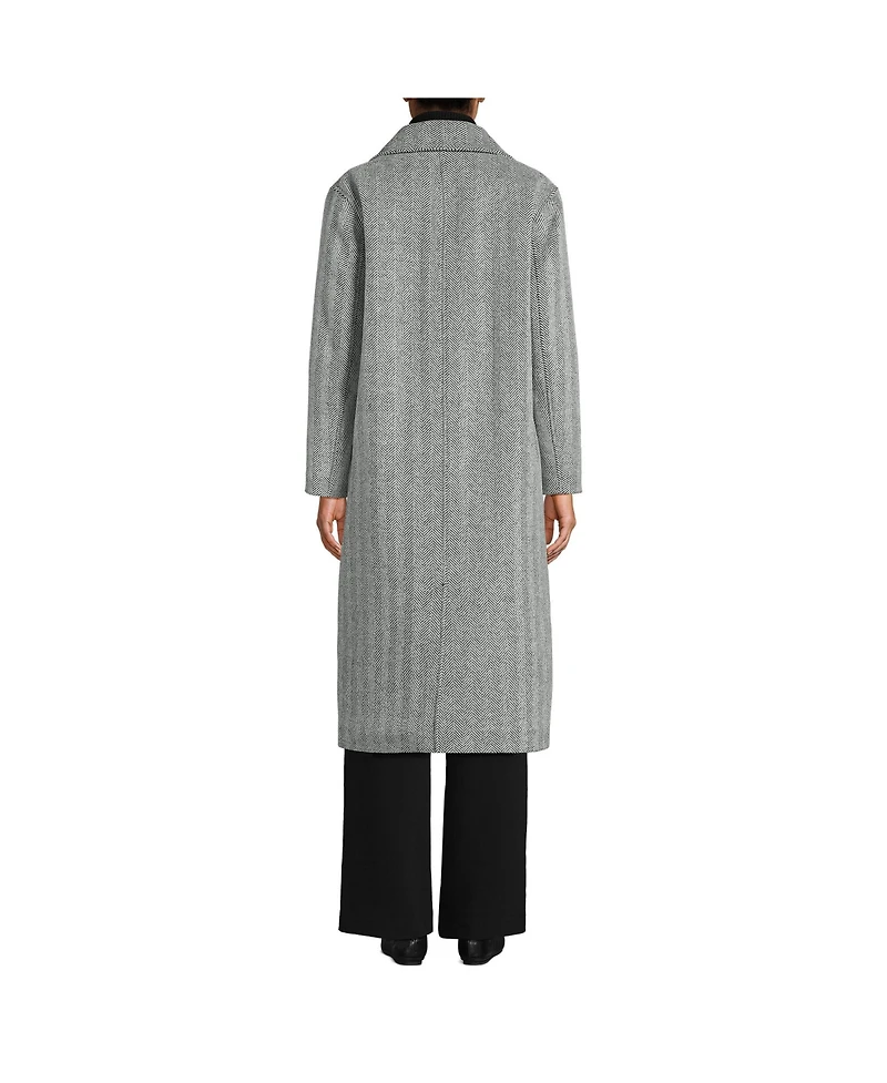 Lands' End Women's Insulated Double Breasted Wool Coat
