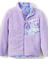 Lands' End Girls Reversible Fleece Puffer Jacket