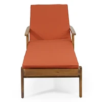 Streamdale Acacia Wood Chaise Lounge with Adjustable Cushions