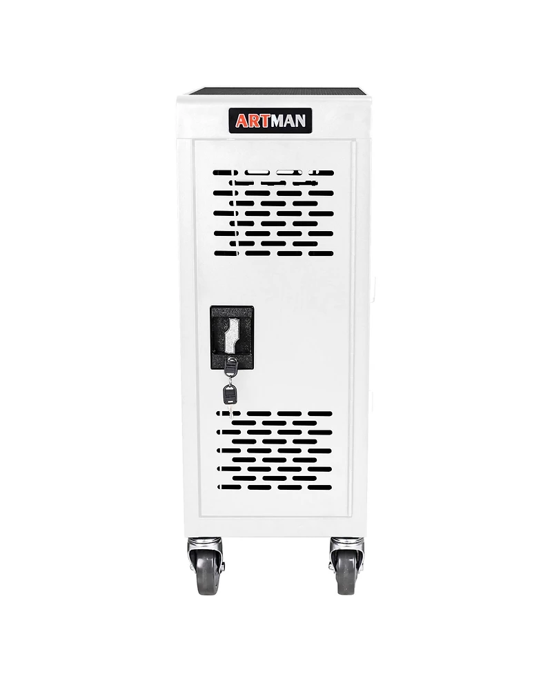 Streamdale Furniture 16-Compartment Removable Locking Charging Cabinet for Laptop, Chromebook-White