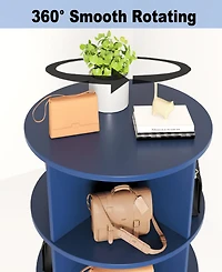 Streamdale Blue 360 Rotating shoe cabinet 6 layers