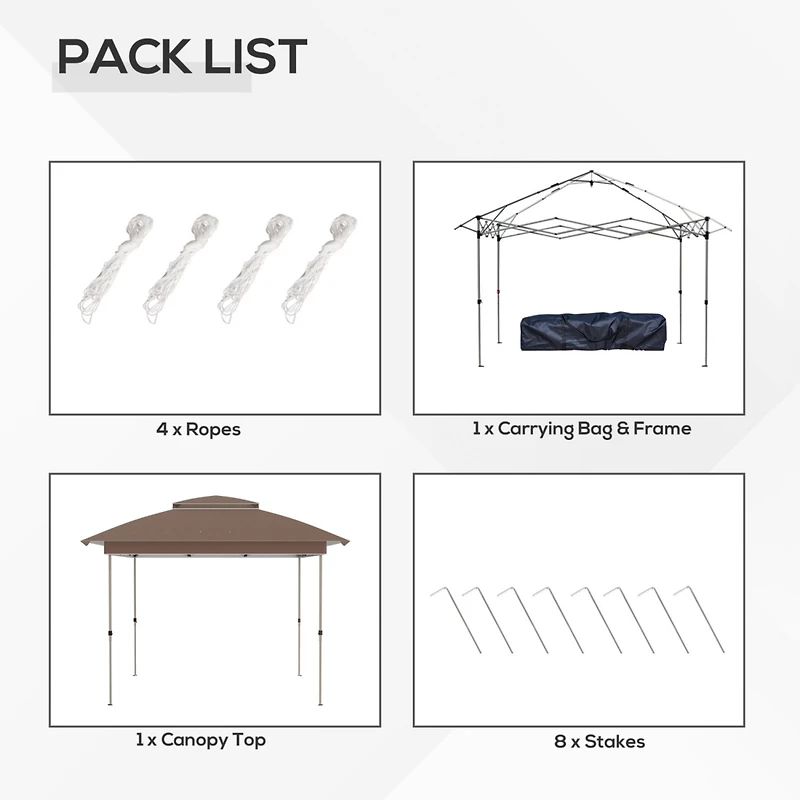 12' x 12' Pop Up Canopy Tent with Netting and Carry Bag, Instant Sun Shelter with 137 sq.ft Shade, Tents for Parties, Height Adjustable, for Outdoor,