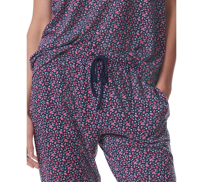 Tommy Hilfiger Women's Printed Short-Sleeve Tee & Jogger Set