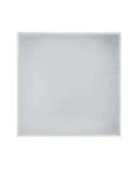 Streamdale Furniture Square High Glossy Coffee Table with 16-color Led Strip Lights, Modern Center Table with 5mm Frosted Tempered Glass Top for Livin