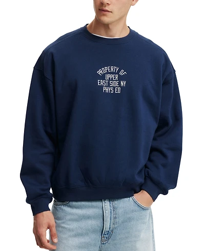 Cotton On Men's Box Fit Graphic Crew Sweatshirt