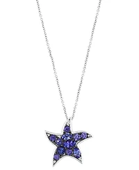Effy Tanzanite (2-1/20 ct. t.w.) & Diamond Accent Starfish 18" Pendant Necklace in Sterling Silver
