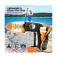 SereneLife Free-Flow Inflatable Stand-Up Paddle-Board (Sup), 10.5 ft.