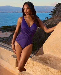 Miraclesuit Illusionist Crossover Allover Slimming One-Piece Swimsuit