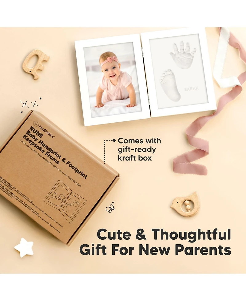 Rune Baby Hand and Footprint Kit Frame, Shower Gifts for Girls, Boys, Newborn Makers