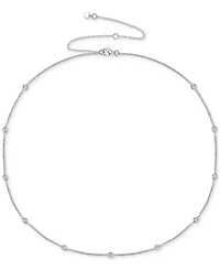 3-Pc. Set Diamond Station Collar Necklace, Bracelet & Linear Drop Earrings (1/5 ct. t.w.) in Sterling Silver