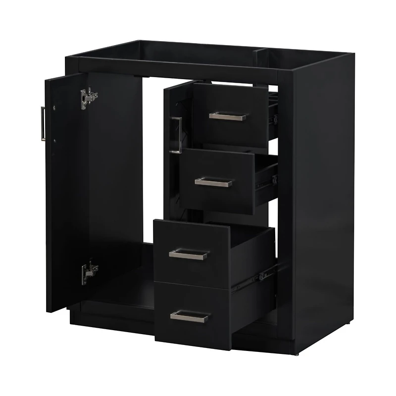 Streamdale Freestanding 30" Wood Vanity Cabinet with Soft-Close Drawers and Doors