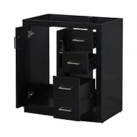 Streamdale Freestanding 30" Wood Vanity Cabinet with Soft-Close Drawers and Doors