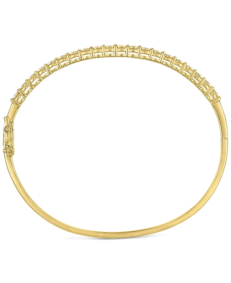 Forever Grown Diamonds Lab-Grown Diamond Prong Bangle Bracelet (1 ct. t.w.) Sterling Silver or 14k Gold-Plated