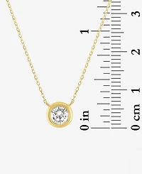 Forever Grown Diamonds Lab-Grown Diamond Bezel Necklace (1/3 ct. t.w.) in 10k Yellow Gold