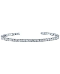 Forever Grown Diamonds Lab-Grown Diamond Flexible Cuff Bangle Bracelet (1/2 ct. t.w.) in Sterling Silver
