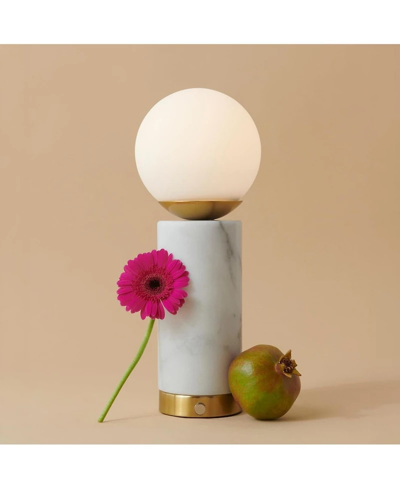 Aspen Marble Led Bedside Table Lamp Bundle (14.5")