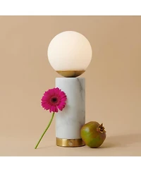 Aspen Marble Led Bedside Table Lamp Bundle (14.5")