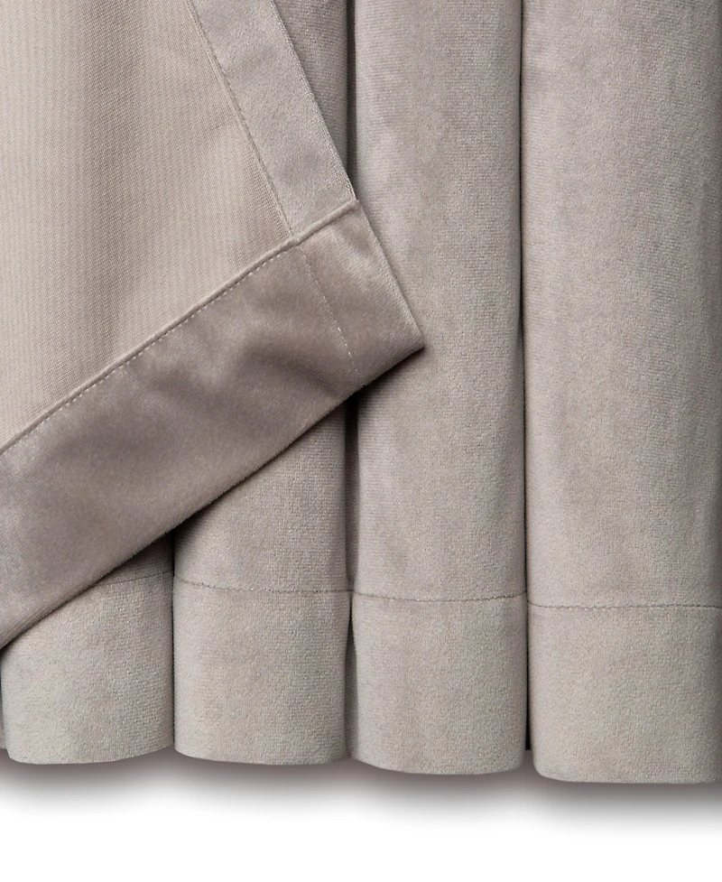 Chanasya Premium Solid Velvet Curtains - Classy and Drapes for Living Room or Bedroom 52" x 63" Blush, 2 Panels