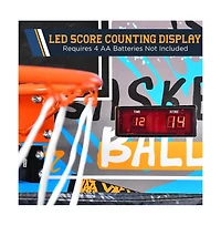 SereneLife Single Shot Basketball Arcade Game with Led Scoreboard and 3 Mini Basketballs