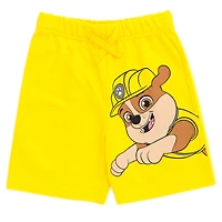 Paw Patrol Boys Chase Skye Rubble Marshall Cosplay T-Shirt and Bike Shorts French Terry Outfit Set