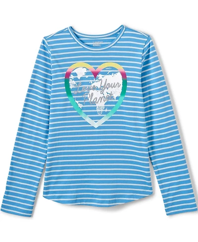 Lands' End Girls Long Sleeve Graphic Tee