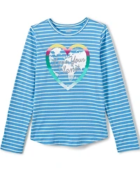 Lands' End Girls Long Sleeve Graphic Tee