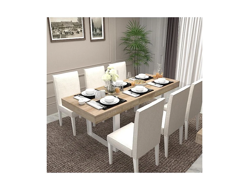 Streamdale Modern Farmhouse Extendable Dining Table