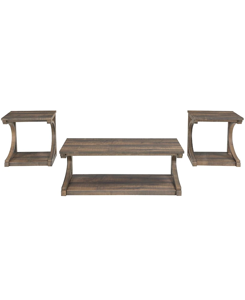 Streamdale Modern Solid Wood Coffee Table with Storage