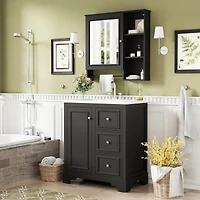 Streamdale Modern Bathroom Vanity with Sink and Mirror