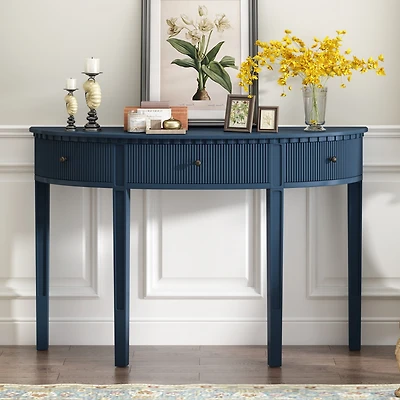 Streamdale Striped Pine Veneer Console Table