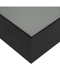 Streamdale Modern Led Coffee Table with Frosted Glass Top (Black, 27.5")