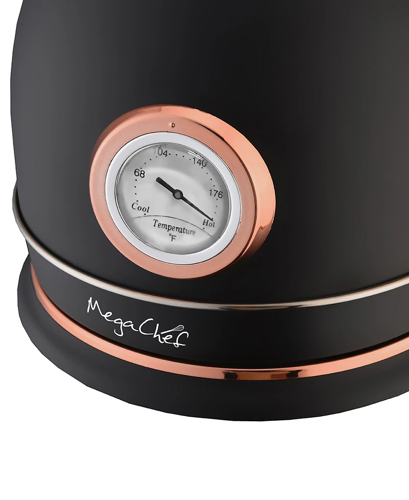 MegaChef 1.8 Quart Half Circle Electric Kettle with Thermostat
