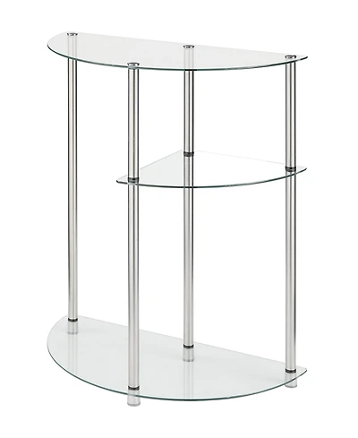 Designs2Go Classic Glass 3 Tier Display Entryway Hall Table