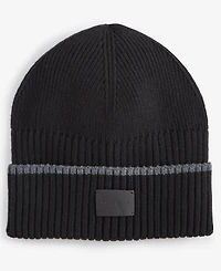 Cole Haan Men's Heritage Ribbed-knit Tipped Cuffed Beanie