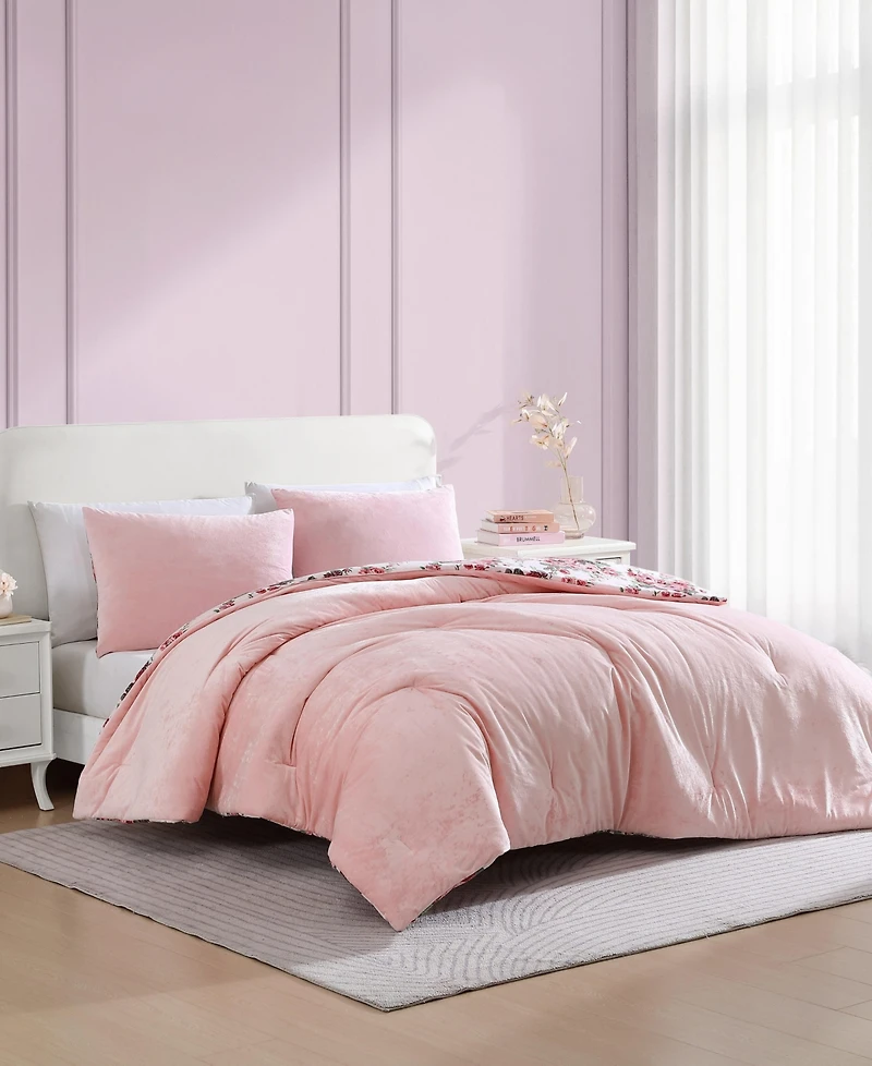 Betsey Johnson Solid Velvet 2-Pc. Comforter Set, Twin